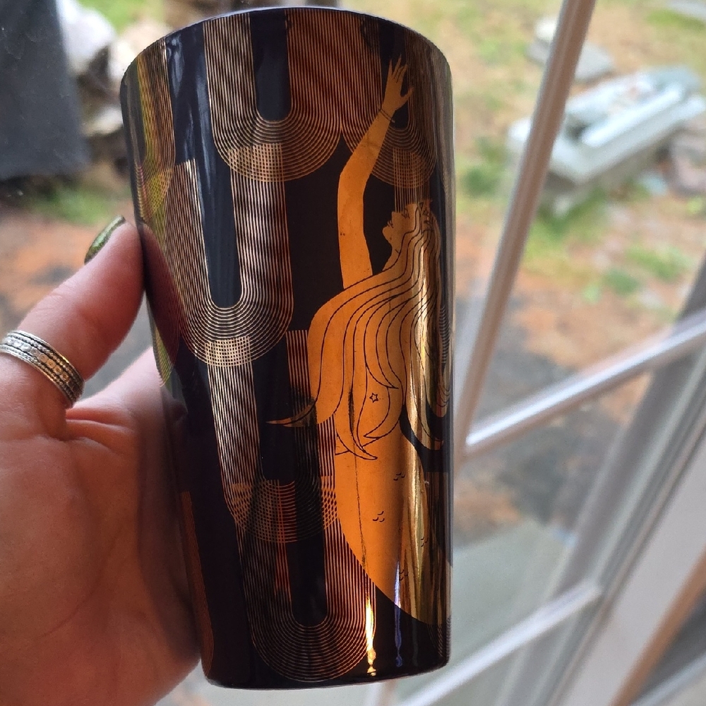 Starbucks Black and Gold Tumbler